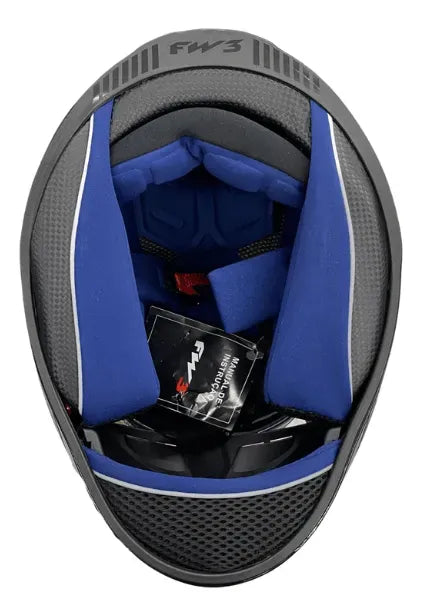 Capacete Integral FW3 GTX Preto e Branco Estrela Original