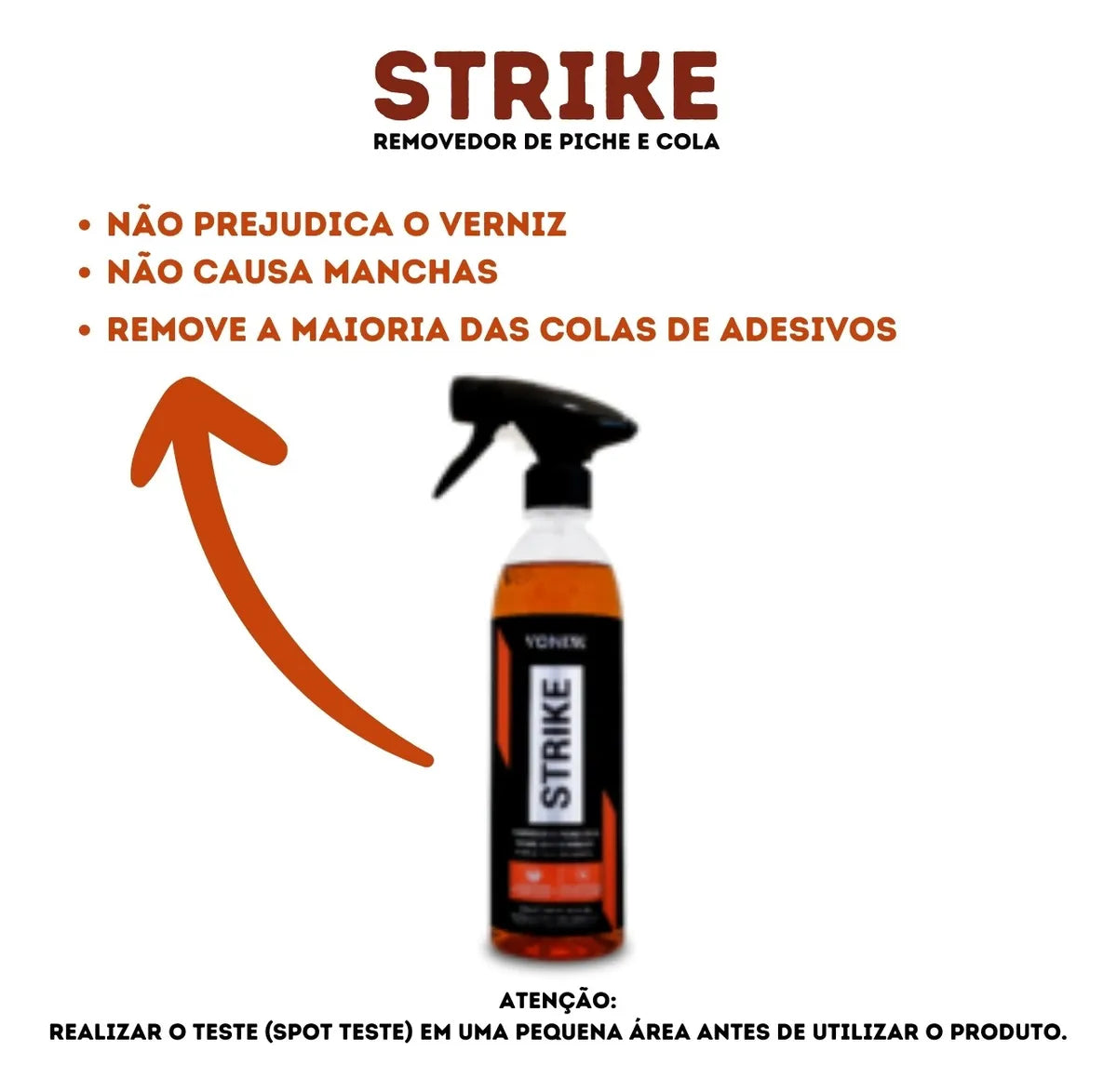 Removedor de Piche e Cola Strike Vonixx 500ml com Aplicador | Limpeza Automotiva Profissional