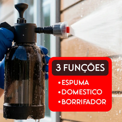 Pulverizador Snow Foam Bahrein 2L Alta Pressão com 3 Bicos | Espuma Ativa para Lavagem de Carro e Moto