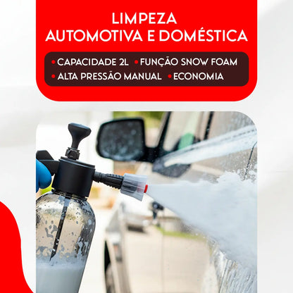 Pulverizador Snow Foam Bahrein 2L Alta Pressão com 3 Bicos | Espuma Ativa para Lavagem de Carro e Moto