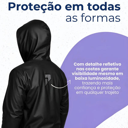 Capa Roupa Chuva Conjunto Motoqueiro Emborrachada Reforçada