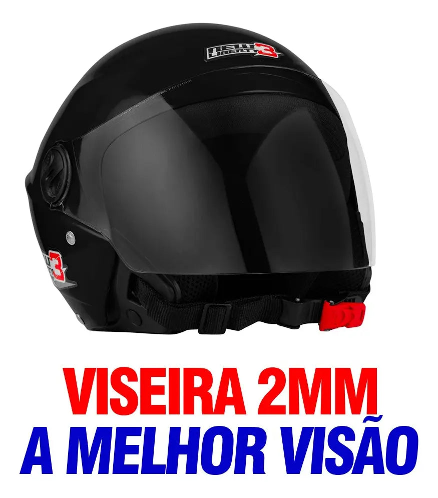 Capacete Aberto Pro Tork New Liberty 3 com Viseira | Segurança, Conforto e Leveza para Motociclistas
