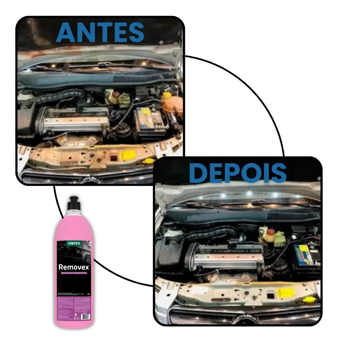 Desengraxante Removex Vintex 1,5L | Remove Graxa, Óleo e Sujeira Pesada de Chassi, Motor e Peças