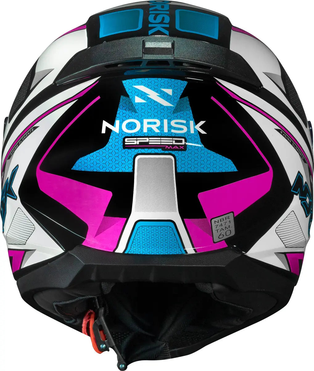 Capacete Norisk Razor Speed Max Rosa e Branco Tamanho 56 | Masculino e Feminino com Design Esportivo