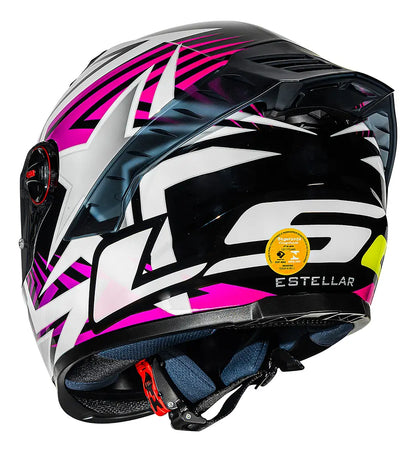 Capacete LS2 Classic Pro Estellar Rosa Tamanho 54 | Segurança, Conforto e Estilo Feminino