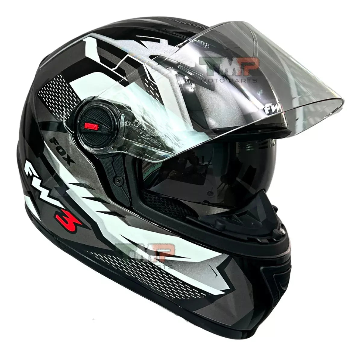 Capacete GTX Fox FW3 com Óculos Solar Interno e Narigueira | Segurança e Conforto para Moto