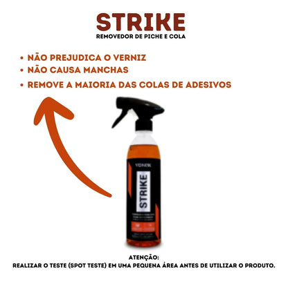 Removedor de Piche e Cola Strike Vonixx 500ml com Aplicador | Limpeza Automotiva Profissional