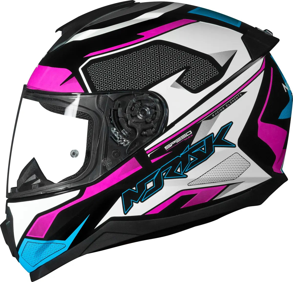 Capacete Norisk Razor Speed Max Rosa e Branco Tamanho 56 | Masculino e Feminino com Design Esportivo
