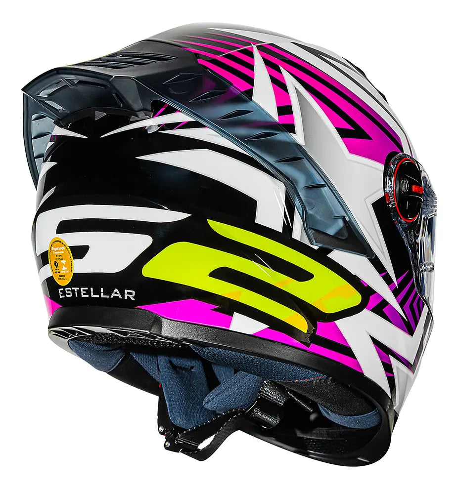 Capacete LS2 Classic Pro Estellar Rosa Tamanho 54 | Segurança, Conforto e Estilo Feminino