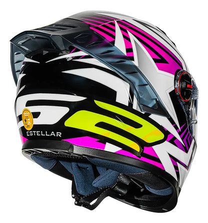 Capacete LS2 Classic Pro Estellar Rosa Tamanho 54 | Segurança, Conforto e Estilo Feminino