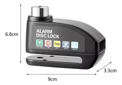 Cadeado Antifurto com Alarme Sensor de Movimento e 2 Chaves | Segurança Reforçada para Moto e Bicicleta