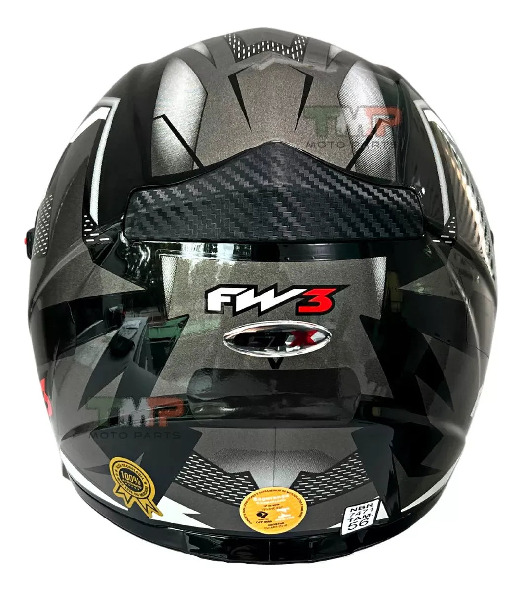 Capacete GTX Fox FW3 com Óculos Solar Interno e Narigueira | Segurança e Conforto para Moto