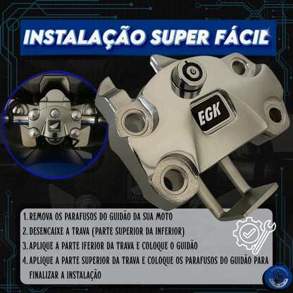 Trava de Ignição Antifurto Cromada para CG 150 e CG 160 Titan Fan | Segurança Reforçada