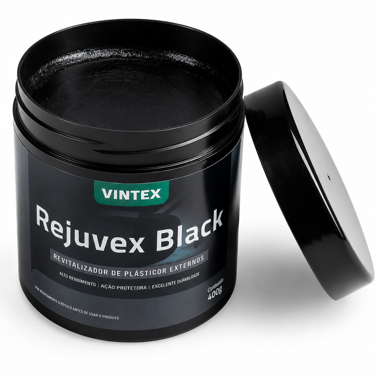 Rejuvex Black Vonixx 400g | Revitalizador de Plásticos Automotivos