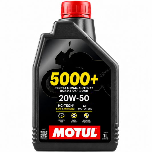 Óleo Motul 5000+ 20W50 Semissintético 4T | Alta Proteção para Motos 4 Tempos