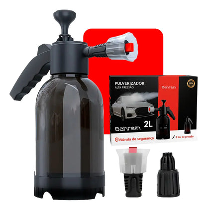 Pulverizador Snow Foam Bahrein 2L Alta Pressão com 3 Bicos | Espuma Ativa para Lavagem de Carro e Moto
