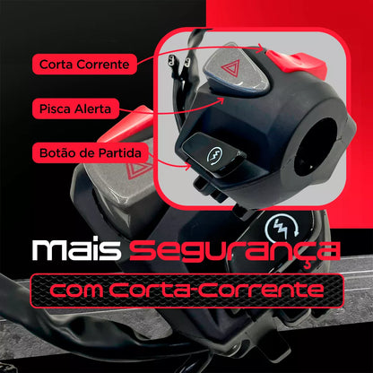 Punho Interruptor De Partida Pisca Alerta Cb500 Cg Titan 160