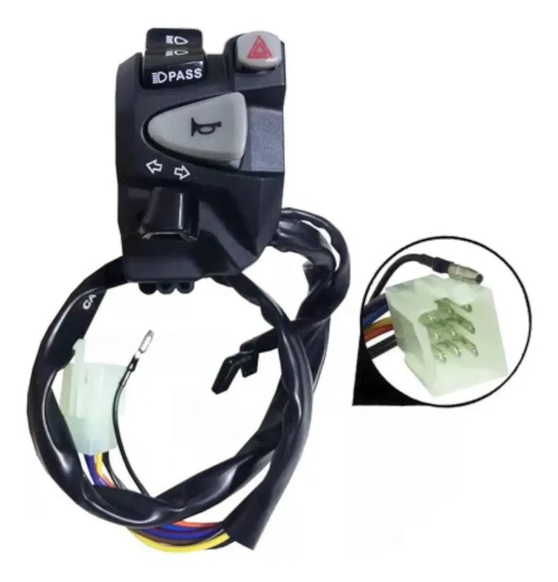 Punho de Luz NC750 para CG 160 com Pisca Alerta | Comando de Guidão Multifuncional