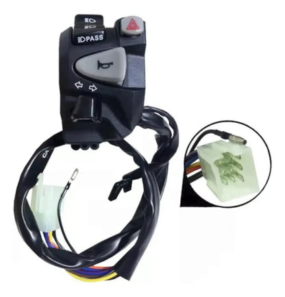 Punho de Luz NC750 para CG 160 com Pisca Alerta | Comando de Guidão Multifuncional