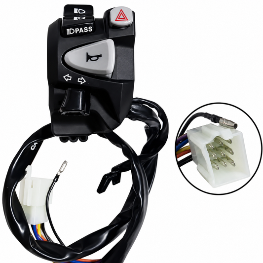 Punho de Luz NC750 para CG 160 com Pisca Alerta | Comando de Guidão Multifuncional