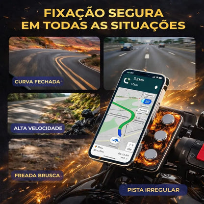 Suporte Celular Moto Magnetico Imã Extra Forte Motoboy Gps